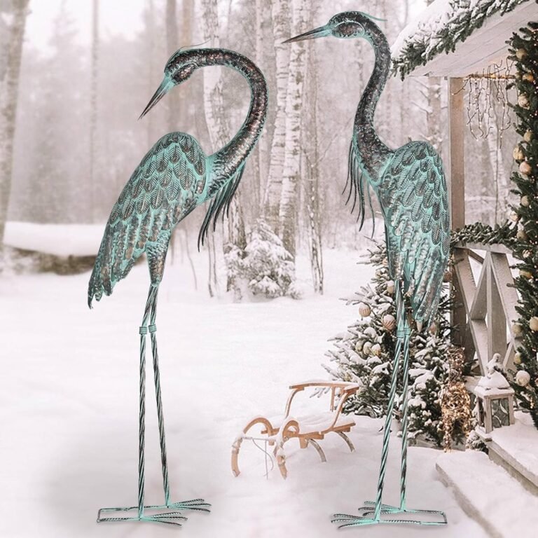 Kircust Metal Crane Statues